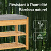 SoBuy FSR49-N Banc à Chaussures avec Étagère et Tiroirs Latéraux pour Entrée Couloir – 55x30x46 cm, Naturel