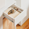 SoBuy ASK04-WN Caisson de Bureau à Roulettes, Support Imprimante Roulant, Organiseur Bureau Bureau, Caisson de Rangement avec Tiroirs