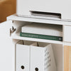 SoBuy ASK04-WN Caisson de Bureau à Roulettes, Support Imprimante Roulant, Organiseur Bureau Bureau, Caisson de Rangement avec Tiroirs