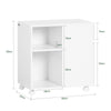SoBuy ASK05-W Caisson de Bureau Support Imprimante Roulant Organiseur Bureau Mobile Caisson avec Tiroirs et Compartiments Bureau