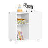 SoBuy ASK05-W Caisson de Bureau Support Imprimante Roulant Organiseur Bureau Mobile Caisson avec Tiroirs et Compartiments Bureau