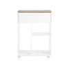 SoBuy ASK10-WN Table d'imprimante à roulettes avec compartiments
