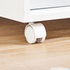 SoBuy ASK10-WN Table d'imprimante à roulettes avec compartiments