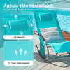 Prévente SoBuy OGS28-HB Chaise Longue Transat de Jardin Bascule avec Appui-tête Réglable et Pochette latérale