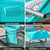 Prévente SoBuy OGS28-HB Chaise Longue Transat de Jardin Bascule avec Appui-tête Réglable et Pochette latérale