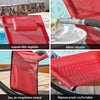 SoBuy OGS28-Rx2 Lot de 2 Chaise Longue Transat de Jardin Bascule avec Appui-tête Réglable et Pochette latérale