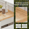 SoBuy FKW22-WN Desserte de Cuisine à Roulettes avec Plan de Travail INOX, 1 Tiroir, 1 Étagère et 2 Portes, Chariot Multifonction – 60x45x92 cm, Blanc et Naturel