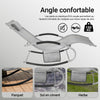 SoBuy OGS28-HGx2 Lot de 2 Chaise Longue Transat de Jardin Bascule avec Appui-tête Réglable et Pochette latérale