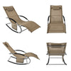 SoBuy OGS28-BRx2 Lot de 2 Chaise Longue Transat de Jardin Bascule avec Appui-tête Réglable et Pochette latérale | Prévente