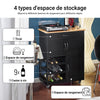 SoBuy FKW45-SCH Desserte Chariot de Cuisine de Service Roulant, Armoire de Rangement cusine sur roulettes