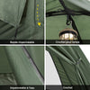 SoBuy OGS32-GR Tente de Camping 4 en 1 Pliable 1 Personne – Lit Pliant, Matelas Gonflable, Sac de Couchage Inclus, Vert