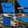 SoBuy OGS28-KB Chaise Longue Transat de Jardin Bascule avec Appui-tête Réglable et Pochette latérale