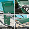 SoBuy OGS28-WD Chaise Longue Transat de Jardin Bascule avec Appui-tête Réglable et Pochette latérale