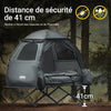 SoBuy OGS32-HG Tentes d'extérieur 1 Personne Tente de Camping pour la Plage Park 4 en 1 Tentes Igloo avec Sac de Transport Gray 193 x 160 x 86cm