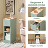 SoBuy FBT111-GR Table de Chevet Table de Nuit Bout de Canapé Table d'Appoint Table Basse avec Tiroir