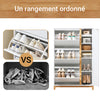 SoBuy FSR189-WN Armoire à Chaussures 3 Abattants et 1 Porte, Grande Capacité 20 Paires pour Entrée – 80x34x122 cm, Blanc et Naturel