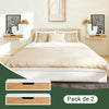 SoBuy FRG92-WNx2 Lot de 2 Étagères Murales Flottantes avec Tiroir, Étagère Murale Moderne pour Entrée, Salon, Cuisine ou Chambre, Blanc & Nature 40×24×8 cm