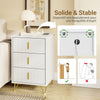 SoBuy FBT115-L-E-W Table de Chevet avec Fonction de Charge, Table de Nuit avec 2 Prises, USB et Type-C, Table d'appoint Bedside Table pour Chambre et Salon, Blanc, L40 x P40 x H63,5 cm