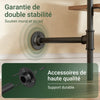 SoBuy KLS19-SCH Portant à Vêtements Mural 265cm, 4 Tringles et 4 Étagères MDF, Charge 120 kg, Fixation Murale et Sol – 265x48x220 cm, Industriel Noir