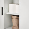 SoBuy BZR02-W Meuble WC Salle de Bain avec roulettes Petit Meuble de Rangement, avec 2 Portes Coulissantes et Étagère Ouverte, Meuble Toilettes pour Espace Réduit Blanc 70x71x20cm