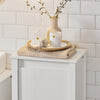 SoBuy BZR100-W Meuble Salle de Bain avec Panier à Linge Rabattable Armoire de Salle de Bain avec Sac à Linge Amovible & poignées de Transport Meuble buanderie Compact en Bois Blanc 45x85,5x35cm