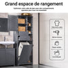SoBuy BZR104-DG Colonne Salle de Bain Grise 171cm avec Panier à Linge, 6 Étagères et 2 Tiroirs, Anti-Basculement, 70kg – 60x37x171 cm