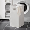 SoBuy BZR105-W Armoire de Salle de Bain avec Paniers à Linge – Meuble Bas de Salle de Bain avec Panier à Abattant et 3 Étagères, Corbeille à Linge Sale, Bois, Blanc, 60x37x86 cm