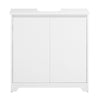 SoBuy BZR108-II-W Meuble sous Lavabo de Salle de Bain, Meuble sous évier, Meuble sous Vasque, Meuble évier de Cuisine, Housse Colonne lavabo avec 2 Portes, 60x30x60 cm, Blanc