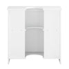 SoBuy BZR108-II-W Meuble sous Lavabo de Salle de Bain, Meuble sous évier, Meuble sous Vasque, Meuble évier de Cuisine, Housse Colonne lavabo avec 2 Portes, 60x30x60 cm, Blanc