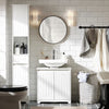 SoBuy BZR108-II-W Meuble sous Lavabo de Salle de Bain, Meuble sous évier, Meuble sous Vasque, Meuble évier de Cuisine, Housse Colonne lavabo avec 2 Portes, 60x30x60 cm, Blanc