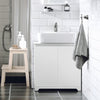SoBuy BZR108-W Meuble sous Lavabo avec 2 Portes – 60×30×60 cm, Charge 30 kg, MDF E1, Blanc