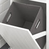 SoBuy BZR110-W Armoire à Linge, Corbeille à Linge, Meuble Bas de Salle de Bain, Armoire Toilette, Panier à Linge