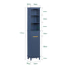SoBuy BZR112-B Meuble Salle de Bain Colonne Rangement avec 3 Étagères Ouvertes, Armoire avec Porte et Tiroir Petit Meuble de Rangement Salle de Bain pour Espaces Réduits 35 x 30 x 170 cm