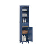 SoBuy BZR112-B Meuble Salle de Bain Colonne Rangement avec 3 Étagères Ouvertes, Armoire avec Porte et Tiroir Petit Meuble de Rangement Salle de Bain pour Espaces Réduits 35 x 30 x 170 cm
