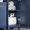 SoBuy BZR112-B Meuble Salle de Bain Colonne Rangement avec 3 Étagères Ouvertes, Armoire avec Porte et Tiroir Petit Meuble de Rangement Salle de Bain pour Espaces Réduits 35 x 30 x 170 cm