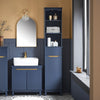SoBuy BZR112-B Meuble Salle de Bain Colonne Rangement avec 3 Étagères Ouvertes, Armoire avec Porte et Tiroir Petit Meuble de Rangement Salle de Bain pour Espaces Réduits 35 x 30 x 170 cm