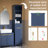 SoBuy BZR112-B Meuble Salle de Bain Colonne Rangement avec 3 Étagères Ouvertes, Armoire avec Porte et Tiroir Petit Meuble de Rangement Salle de Bain pour Espaces Réduits 35 x 30 x 170 cm