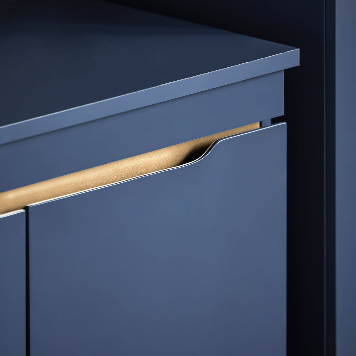 SoBuy BZR113-B Meuble sous Lavabo – 60 × 30 × 59 cm, 2 Portes, Pieds en Pin, Bleu Foncé