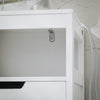SoBuy BZR121-W Meuble Bas de Salle de Bain avec 2 Portes et Étagères Réglables – L70×P35×H90 cm, Charge 70 kg, MDF, Blanc