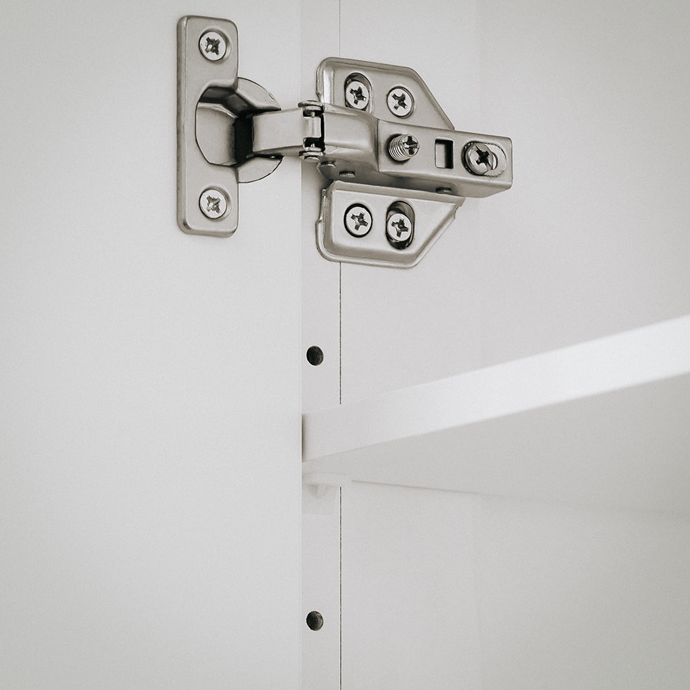 SoBuy BZR121-W Meuble Bas de Salle de Bain avec 2 Portes et Étagères Réglables – L70×P35×H90 cm, Charge 70 kg, MDF, Blanc