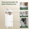 SoBuy BZR122-W Meuble de Salle de Bain avec Panier à Linge – Armoire de Salle de Bain Compacte avec Sac Abattant – Meuble de Rangement Gain de Place en Bois, Blanc, 30 x 90 x 30 cm