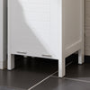 SoBuy BZR123-W Meuble Salle de Bain avec Panier à Linge Colonne Salle de Bain Rangement 145cm Meuble Rangement avec 2 Étagères Ouvertes et Panier à Linge Amovible Colonne Blanche pour Petits Espaces