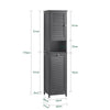 SoBuy BZR124-DG Meuble Colonne avec Panier à Linge – Armoire de Salle de Bain Rangement Étroit Étagère de Salle de Bain Petit Meuble WC Placard Gris 40x170x38 cm
