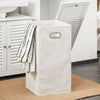 SoBuy BZR124-W Meuble Colonne avec Panier à Linge – Armoire de Salle de Bain Rangement Étroit Étagère de Salle de Bain Petit Meuble WC Placard Blanc 40x170x38 cm