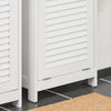 SoBuy BZR124-W Meuble Colonne avec Panier à Linge – Armoire de Salle de Bain Rangement Étroit Étagère de Salle de Bain Petit Meuble WC Placard Blanc 40x170x38 cm