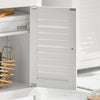 SoBuy BZR13-W Armoire de Salle de Bain – Meuble de Salle de Bain Mince avec Étagères et Portes, Commode de Rangement pour Couloir et Salon en Bois, Gain de Place, Blanc, 60 x 90 x 26 cm