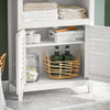 SoBuy BZR13-W Armoire de Salle de Bain – Meuble de Salle de Bain Mince avec Étagères et Portes, Commode de Rangement pour Couloir et Salon en Bois, Gain de Place, Blanc, 60 x 90 x 26 cm