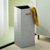 SoBuy BZR137-GR Colonne Salle de Bain étroite avec Sac à Linge Meuble de Salle de Bain Haut avec étagère, Armoire de Rangement Gain de Place pour WC Blanc et Vert 167x31x30cm