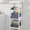 SoBuy BZR14-W Meuble Colonne de Salle de Bain Étagère Debout Armoire Haute Étagère de Rangement à 6 Niveaux - L30cm x P30cm x H139cm
