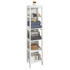 SoBuy BZR14-W Meuble Colonne de Salle de Bain Étagère Debout Armoire Haute Étagère de Rangement à 6 Niveaux - L30cm x P30cm x H139cm